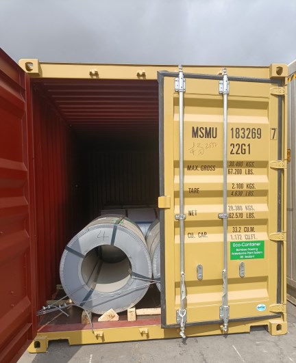 Export Color Coated Steel Coil to India Nhava Sheva, Port